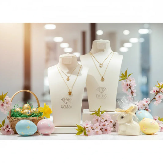 Schmuckstück als Geschenkidee für Ostern – Armband, Ohrringe und Fußkettchen von Juwelier Dalus in Vorarlberg