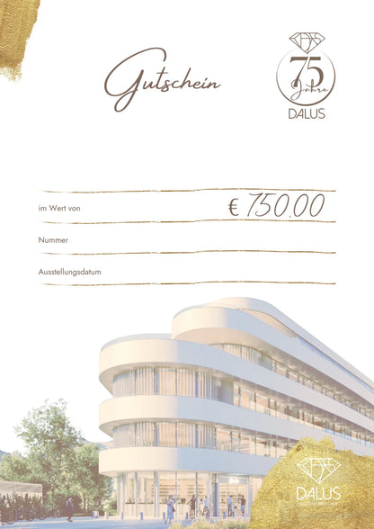 Wertgutscheine von Juwelier Vorarlberg DALUS – Versand per E-Mail